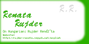 renata rujder business card